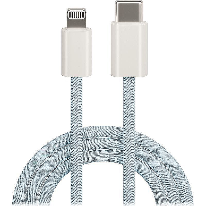 Maxlife MXUC-06 cable USB-C - Lightning 1,0 m 20W blue nylon