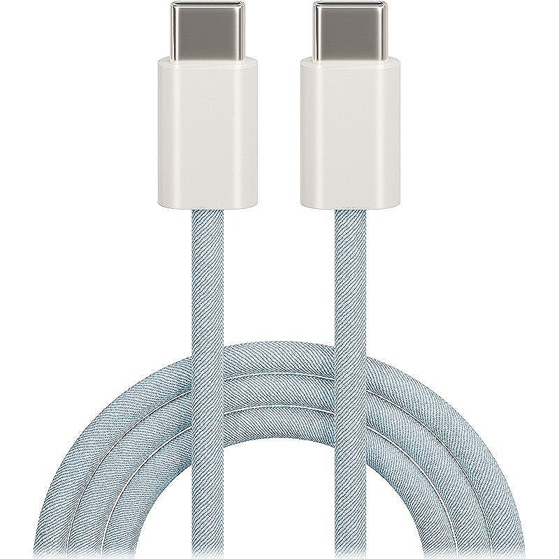 Maxlife MXUC-06 cable USB-C - USB-C 1,0 m 20W blue nylon