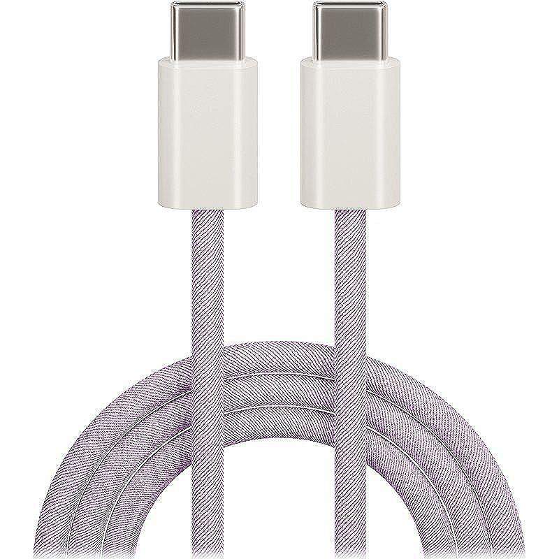 Maxlife MXUC-06 cable USB-C - USB-C 1,0 m 20W purple nylon