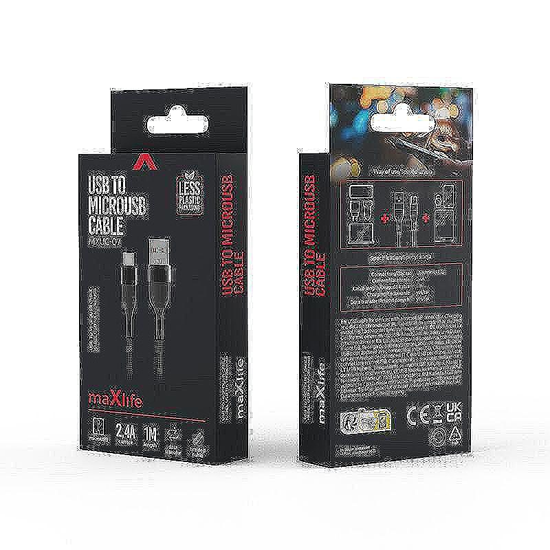 maXlife 1m 2.4A USB- Micro USB Kabel *