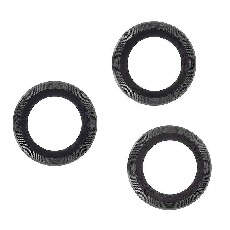 Set of lens glasses for iPhone 12 Mini / iPhone 12 / iPhone 11 black frame (2 pcs) - Billede 2