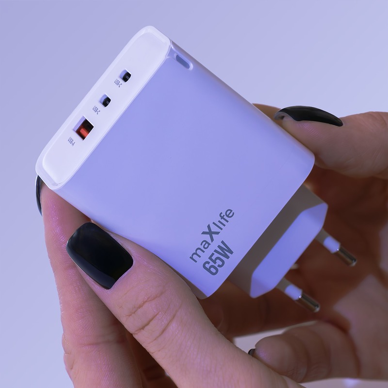 maXlife 65W PD USB+2xUSB-C lader - Billede 3