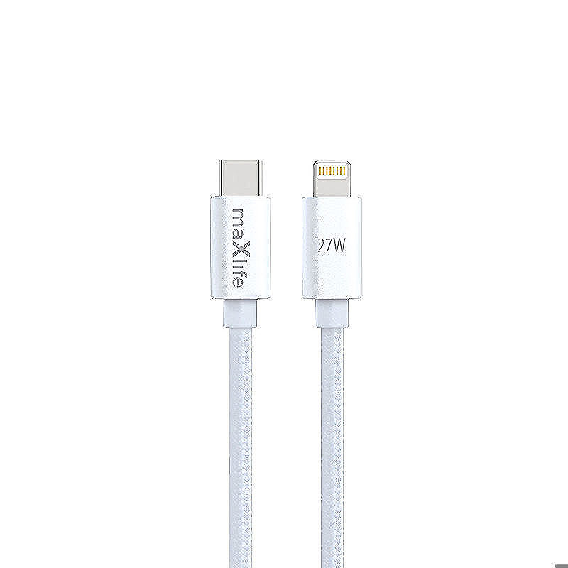 Maxlife MXUC-12 cable USB-C - Lightning 1,0 m 27W white