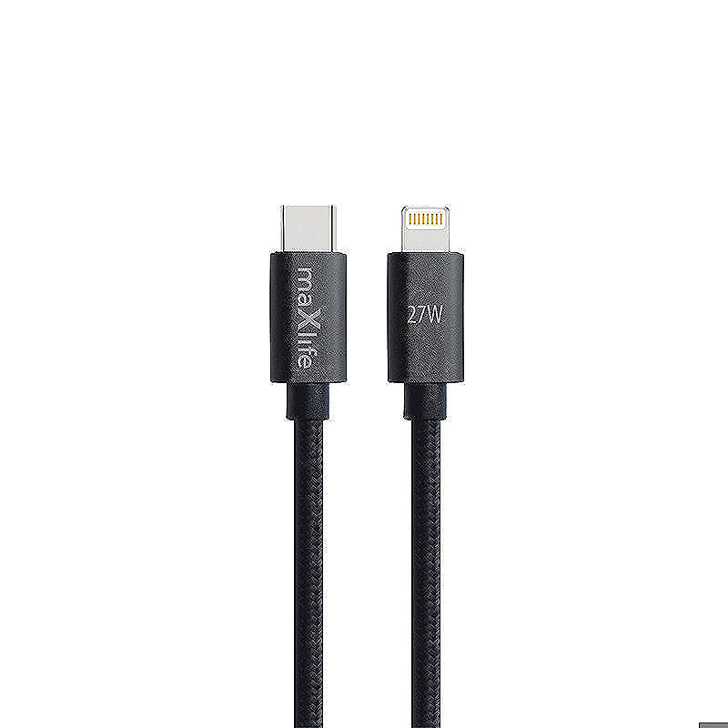 Maxlife MXUC-12 cable USB-C - Lightning 2,0 m 27W black