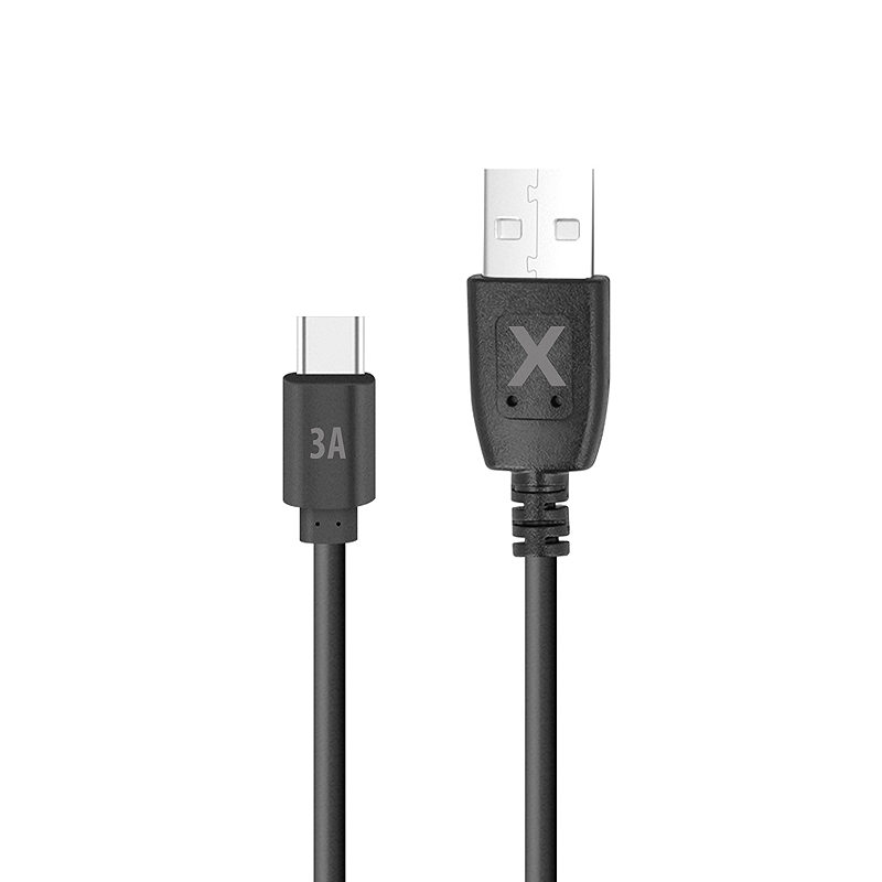 Maxlife cable USB - USB-C 2,0 m 3A black
