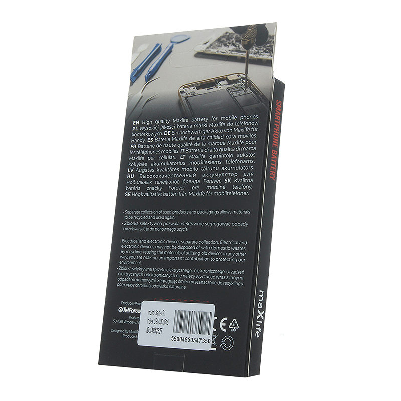 Maxlife battery for Samsung Galaxy A71 A715 EB-BA715ABY 4500mAh - Billede 2