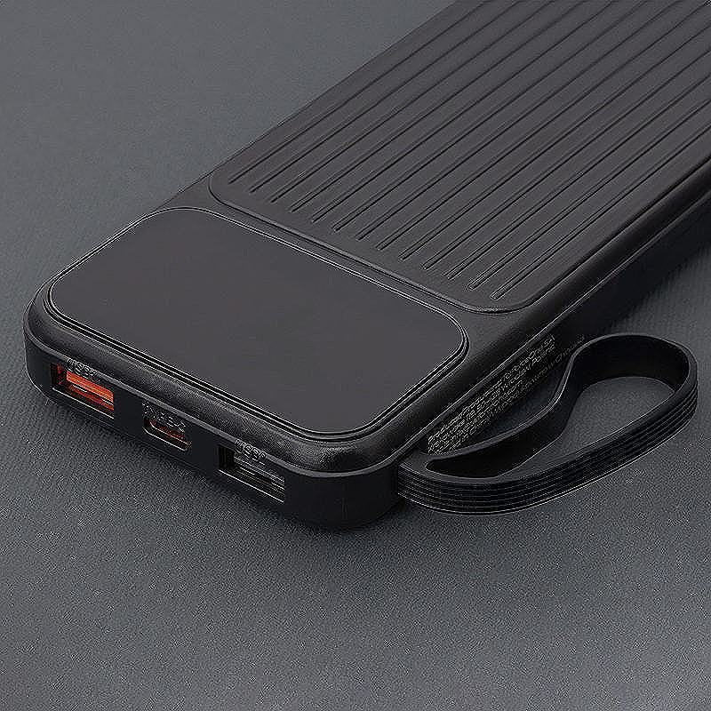 Maxlife power bank with built-in cables MXPB-06 PD QC 22,5W 10000 mAh black - Billede 4