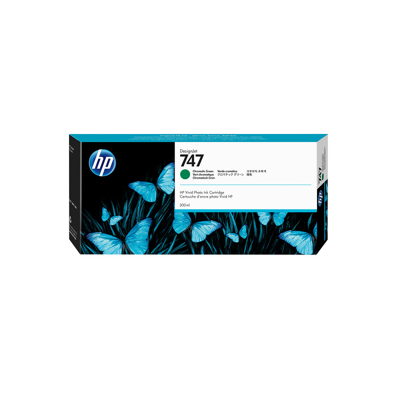 HP 747 300-ml Chromatic Green DesignJet Ink Cartridge