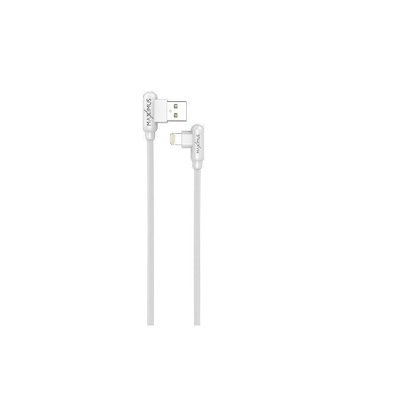 CABLE MX CORNER FAST CHARGE LIGHTNING 2.4A/1M, WHITE ANGULAR