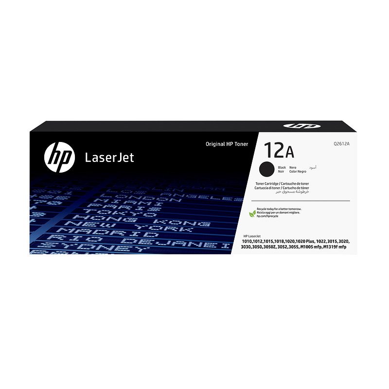 HP Original 12A LaserJet-tonerpatron, sort