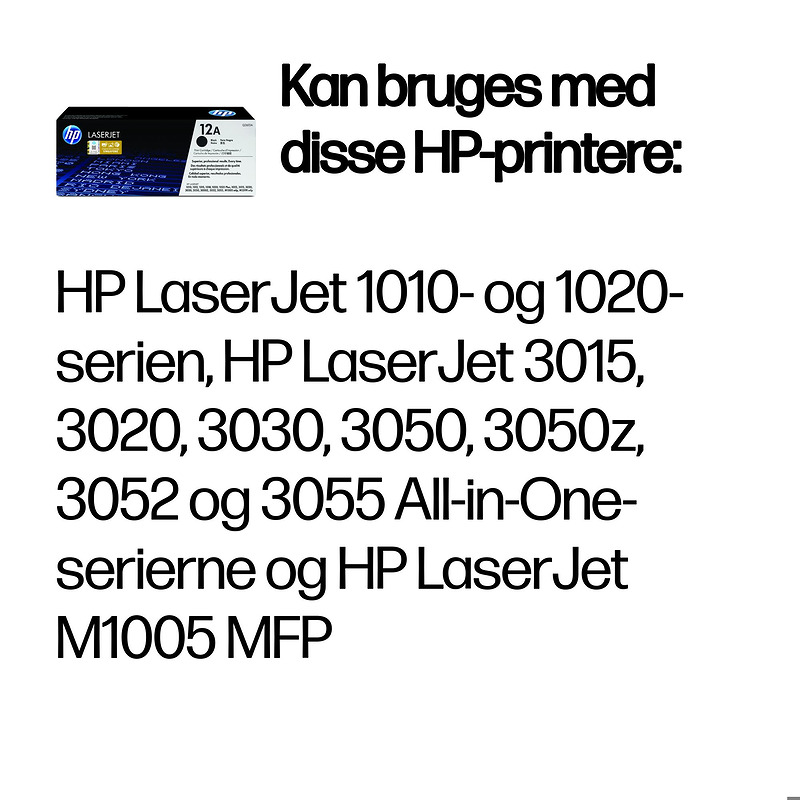 HP Original 12A LaserJet-tonerpatron, sort - Billede 2