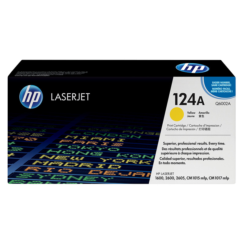 HP Original 124A LaserJet-tonerpatron, gul