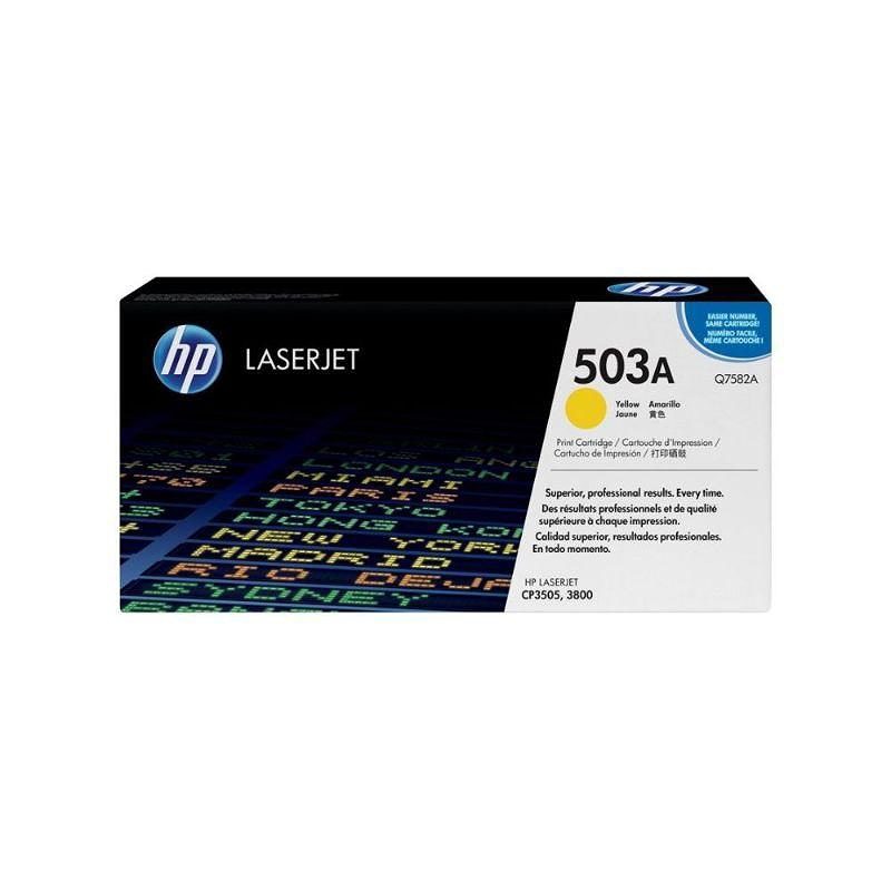 HP Original 503A LaserJet-tonerpatron, gul