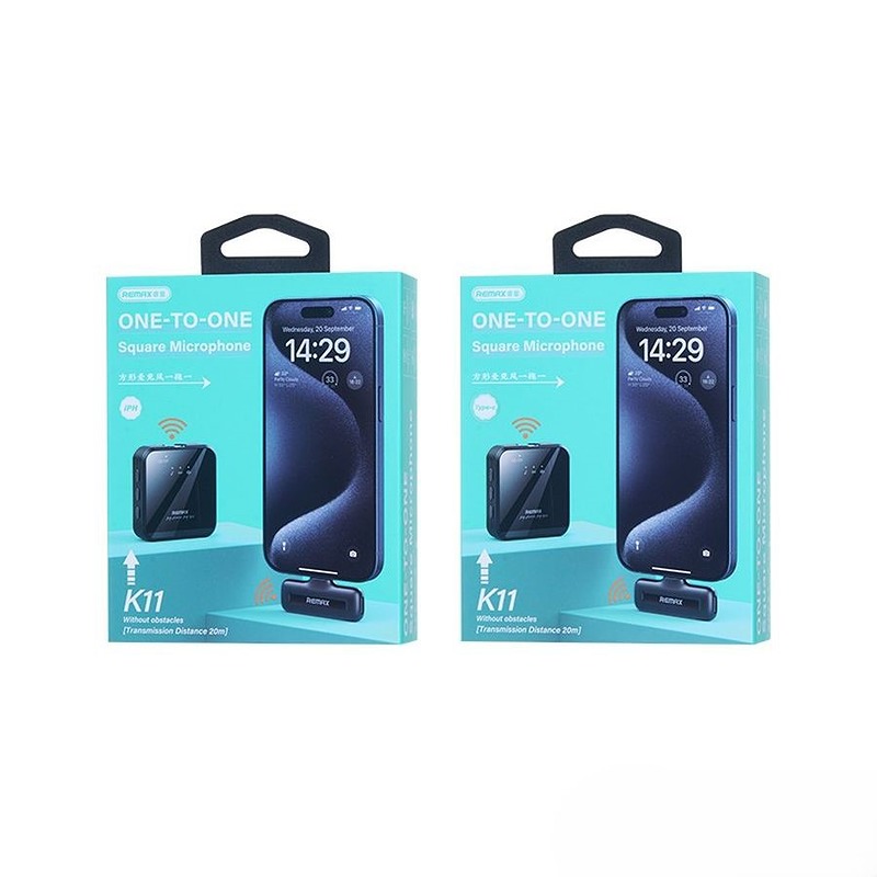 REMAX MICROPHONE K11 WITH CLIP USB-C BLACK - Billede 2