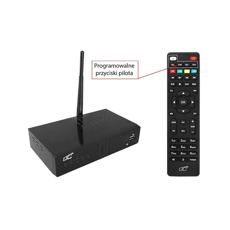 Tunner DVB-T2 LTC WiFi Terrestrial TV DVB3 + programmable RC H.265 - Billede 2