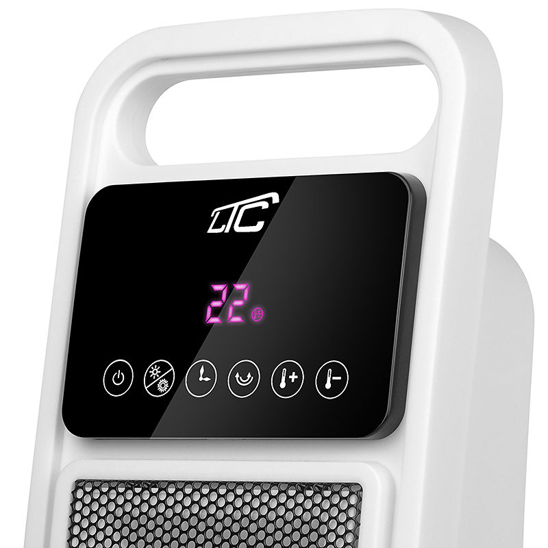 White heater LTC with ceramic heating element 1400/2000W with remote - Billede 2