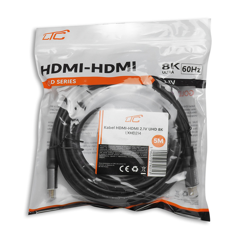 HDMI-HDMI cable (v2.1 | 8K | 5 m) black - Billede 2