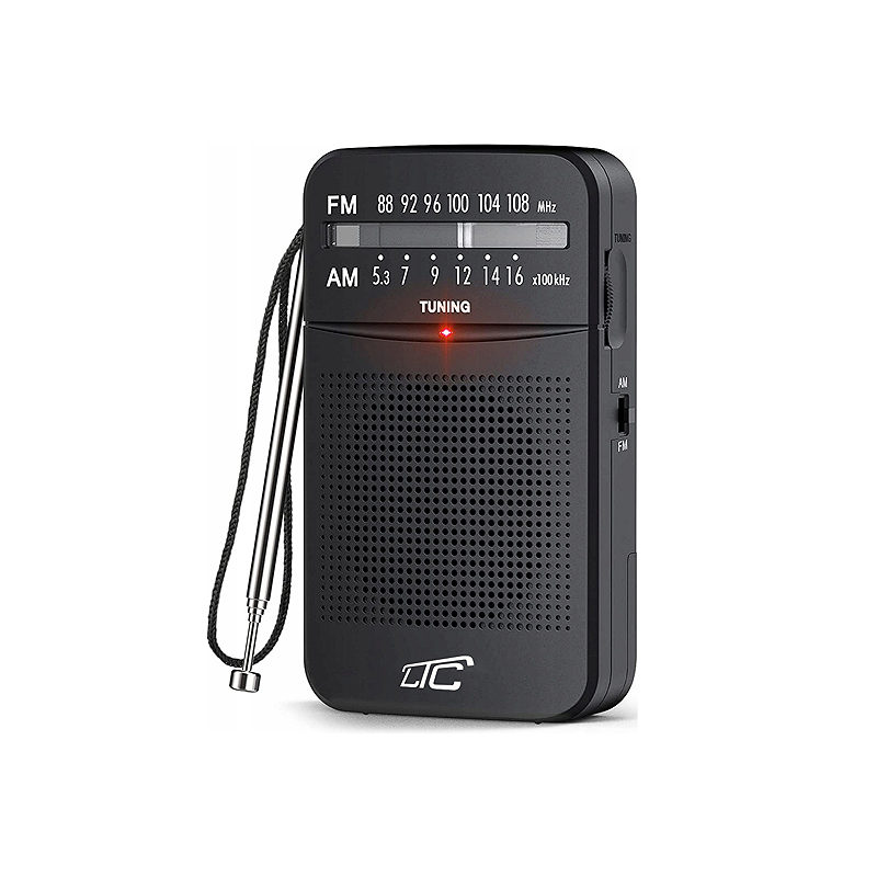LTC portable pocket radio LEGA, AM/FM, mini jack, black