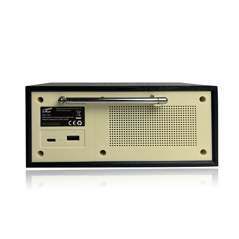 LTC portable radio BRDA, Bluetooth, FM, USB, 2200mAh, 10W wireless charging, black-gold - Billede 5