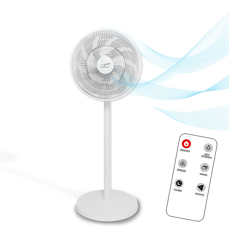 Standing Fan WT112 45W 12" digital display, remote, oscillation, white