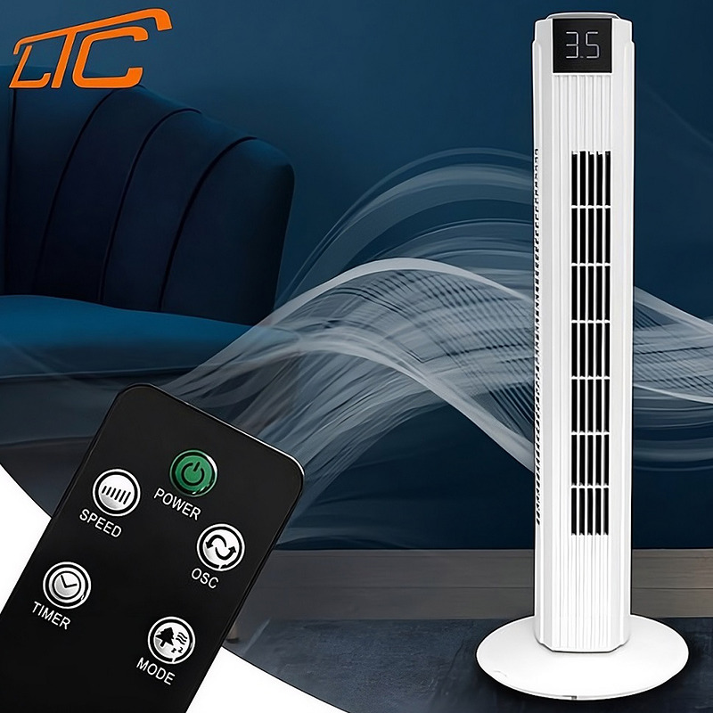 LTC Tower Fan 82cm 50W white + remote control - Billede 4