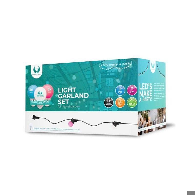 LED Lyskæde 12m+10Bulbs G45 - Billede 7