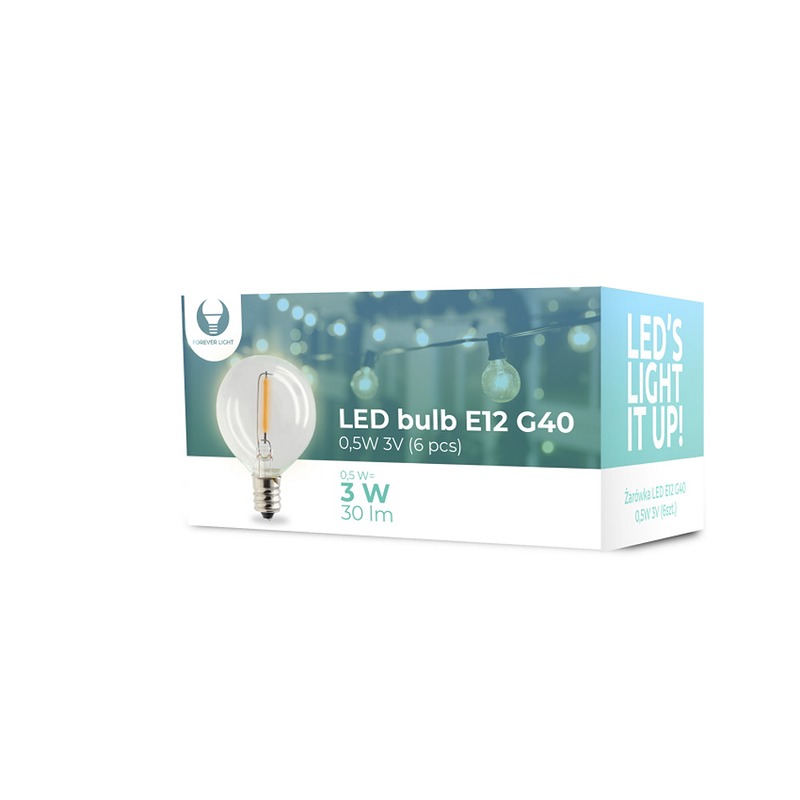 LED Bulb E12 G40 0,5W 3V