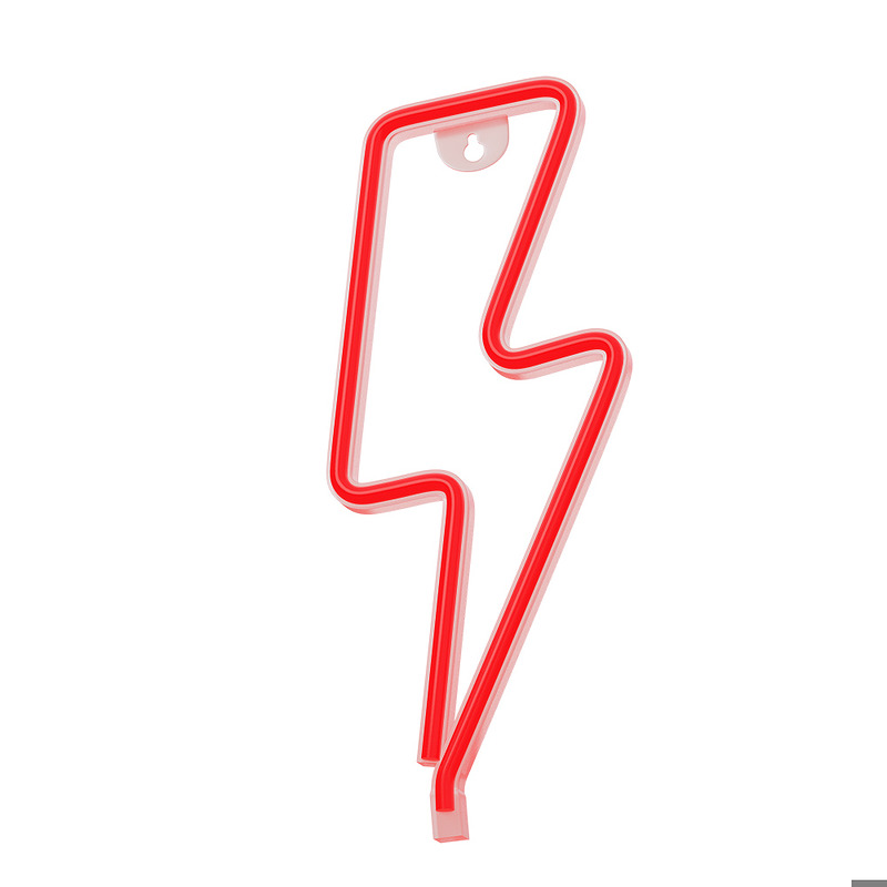 Neon LED Light BOLT red Bat + USB FLNE06 Forever Light - Billede 2