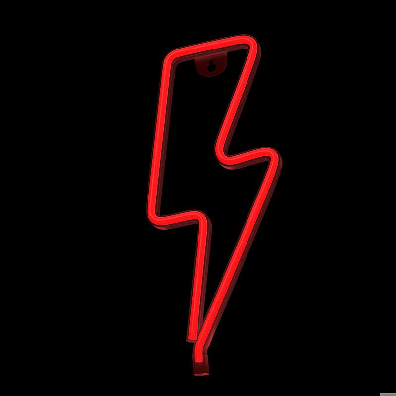 Neon LED Light BOLT red Bat + USB FLNE06 Forever Light - Billede 3