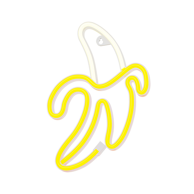 Neon LED Light BANANA white yellow Bat + USB FLNE10 Forever Light - Billede 2