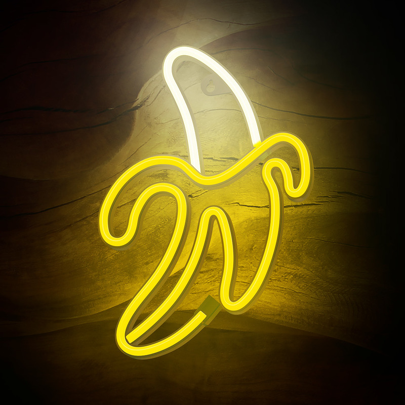 Neon LED Light BANANA white yellow Bat + USB FLNE10 Forever Light - Billede 4