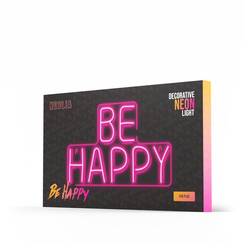 Neon PLEXI LED BE HAPPY pink NNE10 Neolia - Billede 2