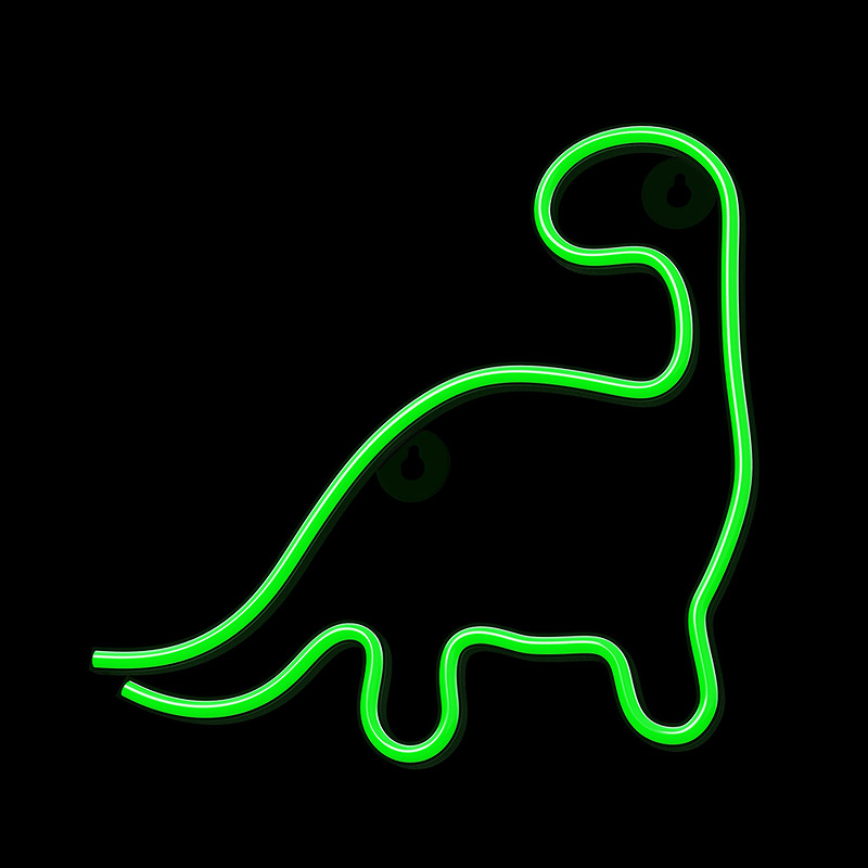 Neon LED Light DINOSAUR green NNE01 Neolia - Billede 3