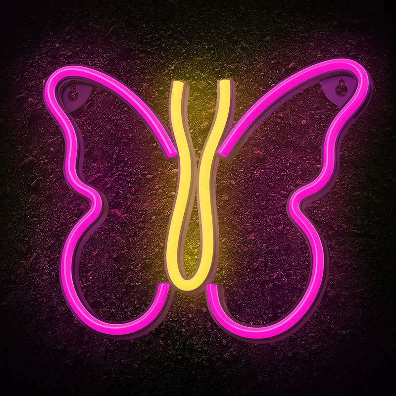 Neon LED Light BUTTERFLY pink NNE03 Neolia - Billede 4