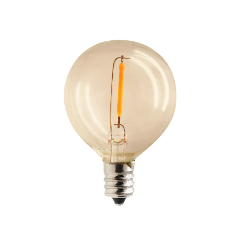 Forever Light LED Bulb E12 G40 0.5W 3V 24lm FL-2B gold 6pcs - Billede 2