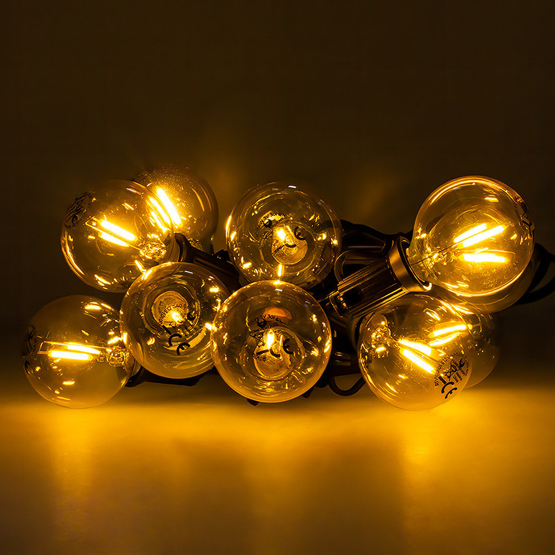 Forever Light LED Bulb E12 G40 0.5W 3V 24lm FL-2B gold 6pcs - Billede 4