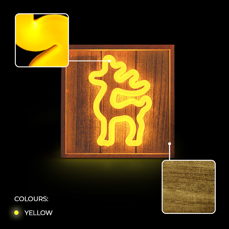 Neon Wood Frame LED DEER warm white FLNW01 Forever Light - Billede 3
