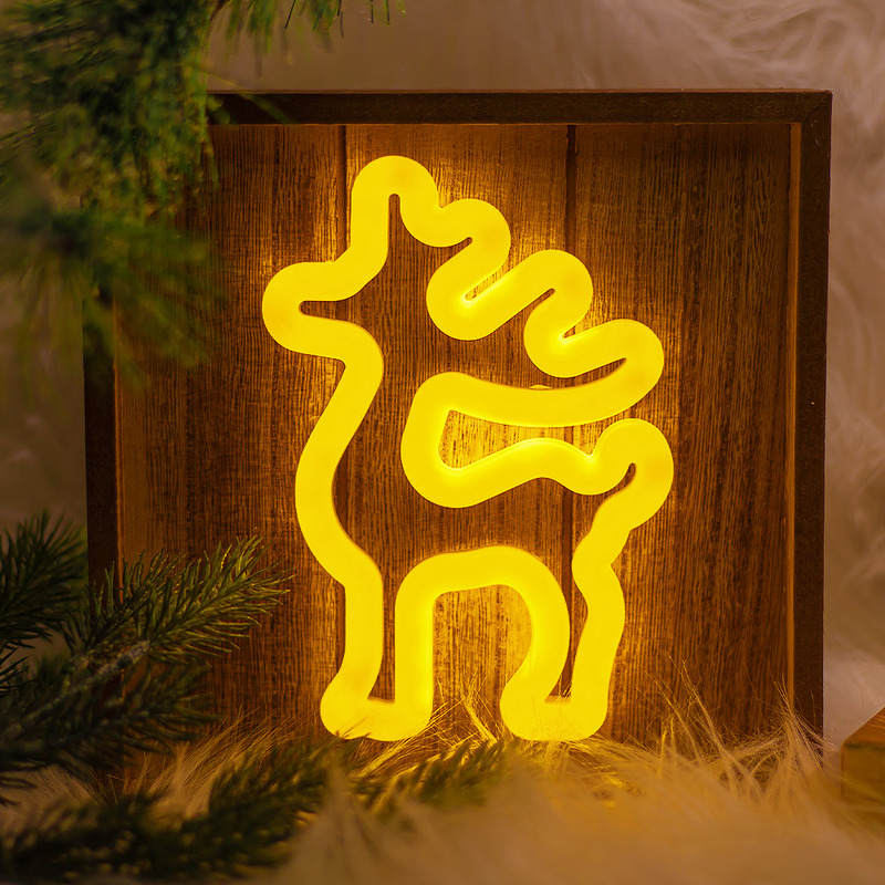 Neon Wood Frame LED DEER warm white FLNW01 Forever Light - Billede 5