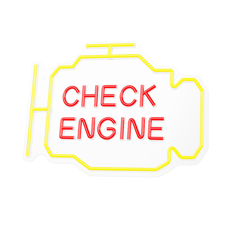 Neon PLEXI LED CHECK ENGINE yellow red NNE21 Neolia - Billede 2