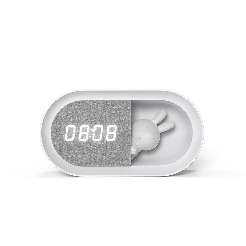 Alarm clock with LED Bunny night light PURE FNL-05 INGRID white long Forever Light - Billede 2