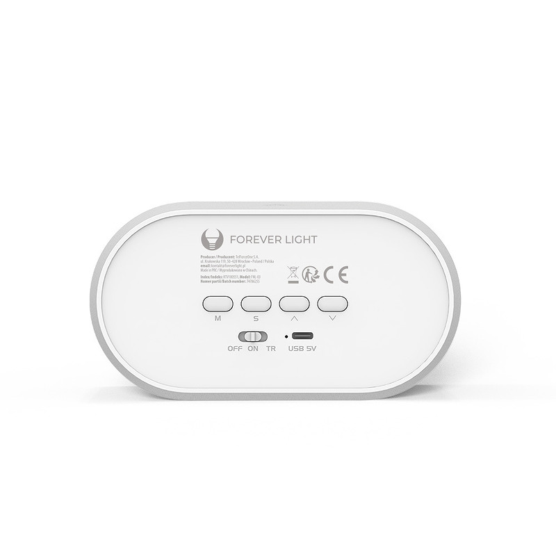 Alarm clock with LED Bunny night light PURE FNL-05 INGRID white long Forever Light - Billede 3