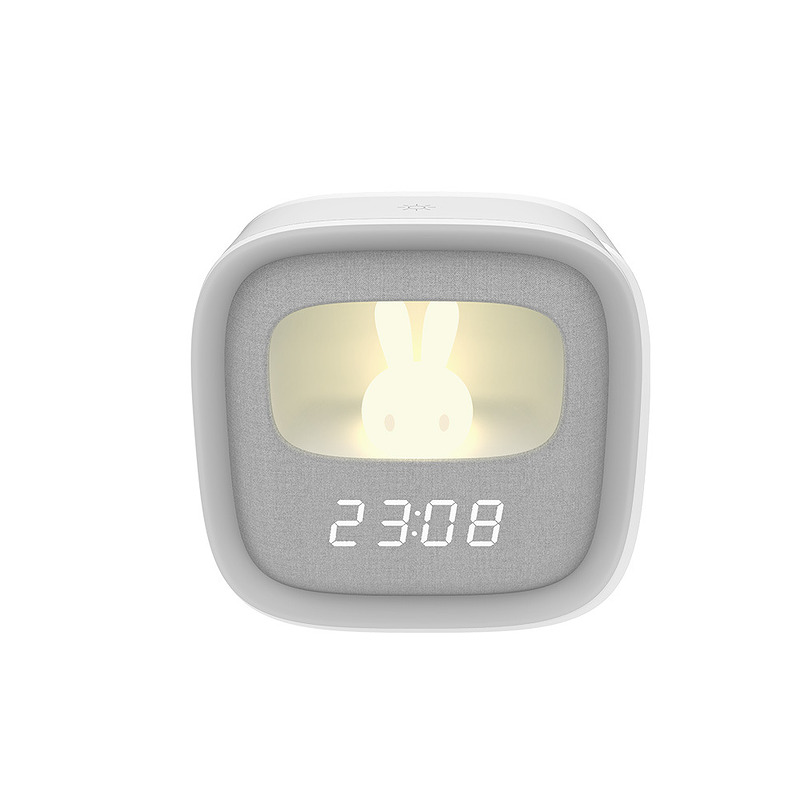 Alarm clock with LED Bunny night light PURE FNL-06 AURORA white square Forever Light - Billede 3
