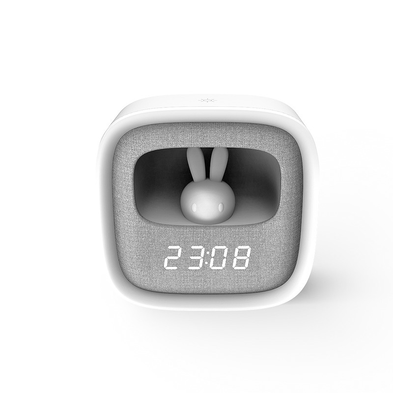 Alarm clock with LED Bunny night light PURE FNL-06 AURORA white square Forever Light - Billede 4