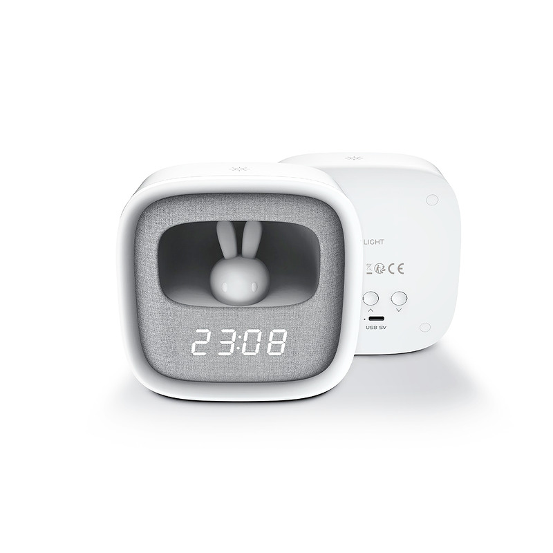 Alarm clock with LED Bunny night light PURE FNL-06 AURORA white square Forever Light - Billede 5