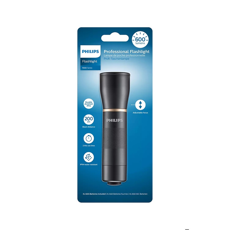 Philips SFL7001T/10 lommelygte Sort Push lommelygte LED - Billede 2