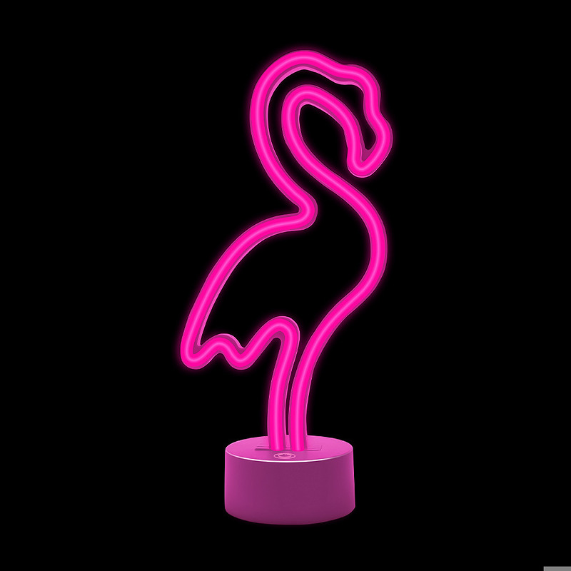 Neon LED on stand FLAMINGO pink USB-C FSC-11 Forever Light - Billede 3