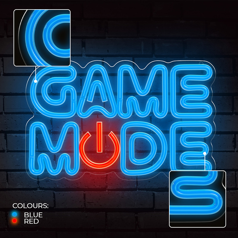 Forever Light Neon PLEXI LED GAME MODE blue red FPNE38 - Billede 3