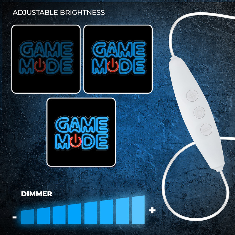 Forever Light Neon PLEXI LED GAME MODE blue red FPNE38 - Billede 4