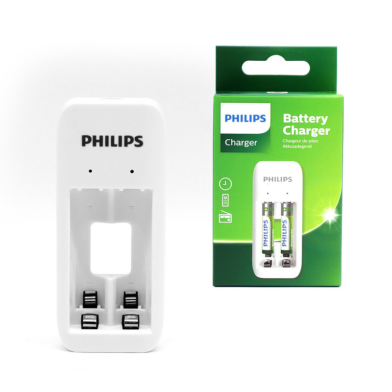 PHILIPS Dual channel battery charger for NiMH USB + 2xAAA 7000mAh - Billede 3
