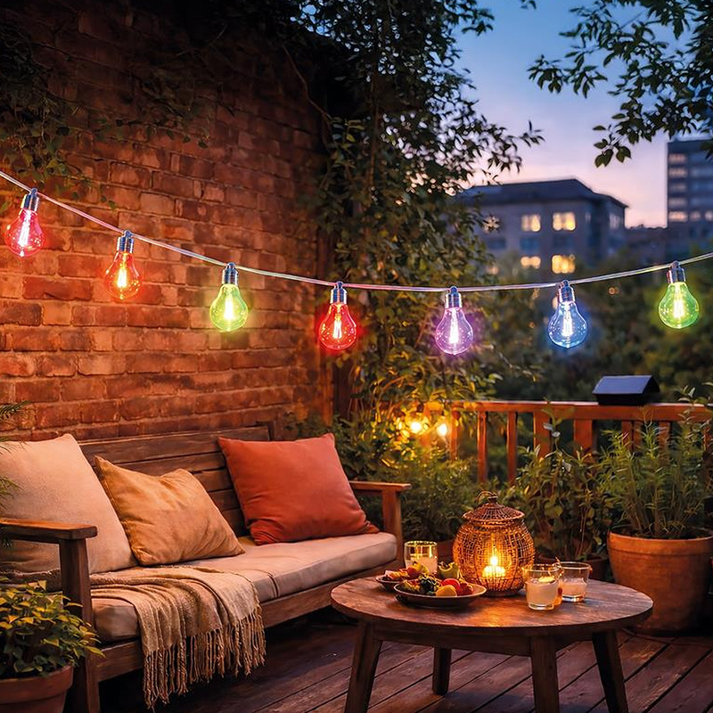 Forever Light Solar LED String Lights SUNARI FLS-400 4m 10 bulbs multicolor - Billede 2